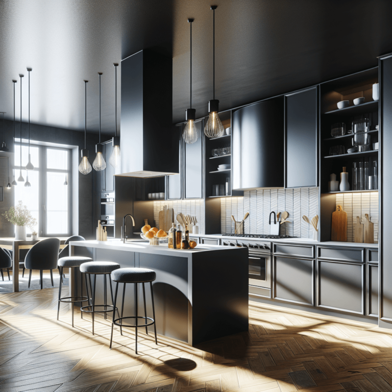 anthrazitfarbene Amerikanische Küche-Frankfurt am Main