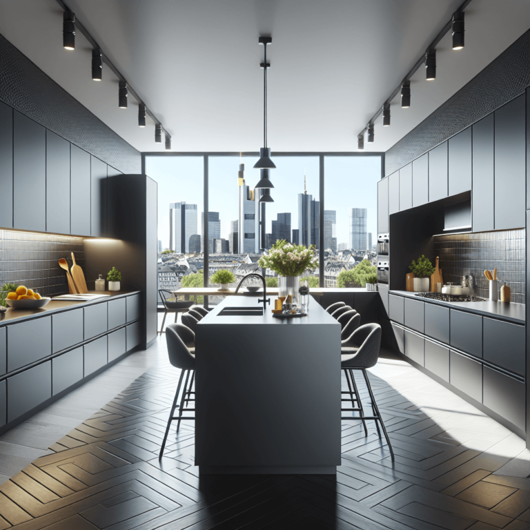 anthrazitfarbene Barrierefreie Küche-Frankfurt am Main