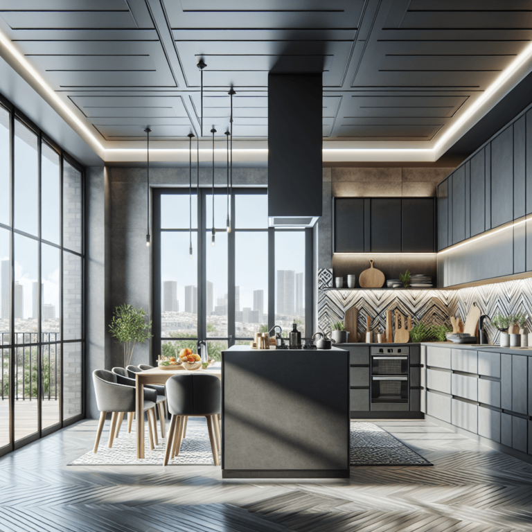 anthrazitfarbene Mediterrane Küche-Frankfurt am Main