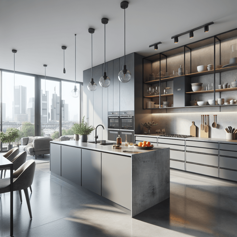 anthrazitfarbene Minimalismus Küche-Frankfurt am Main