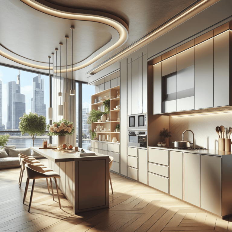 beige Küche in L-Form-Frankfurt am Main