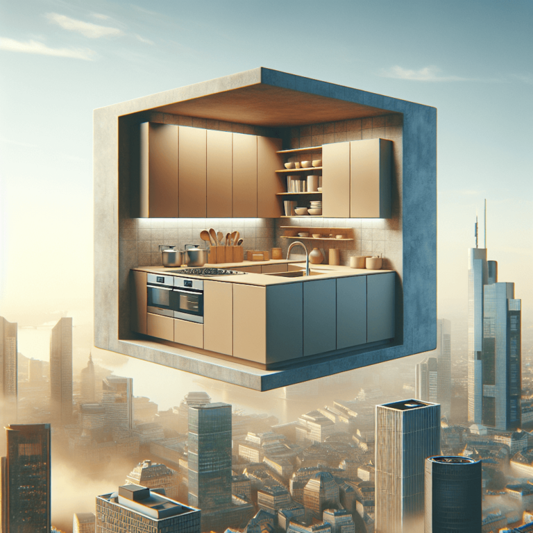 beige Schwebende Küche-Frankfurt am Main