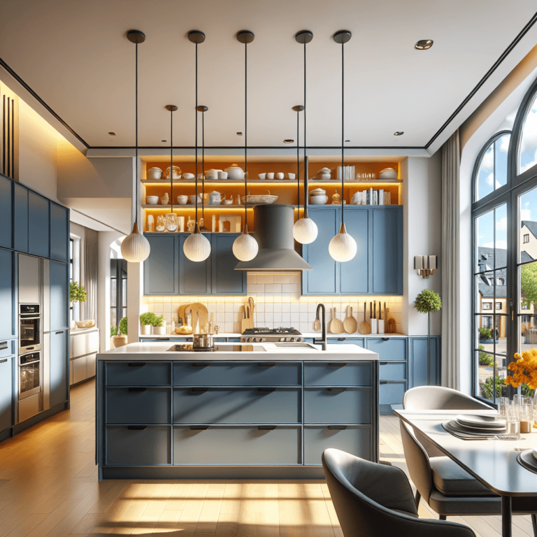 blaue Anrichte Küche-Frankfurt am Main