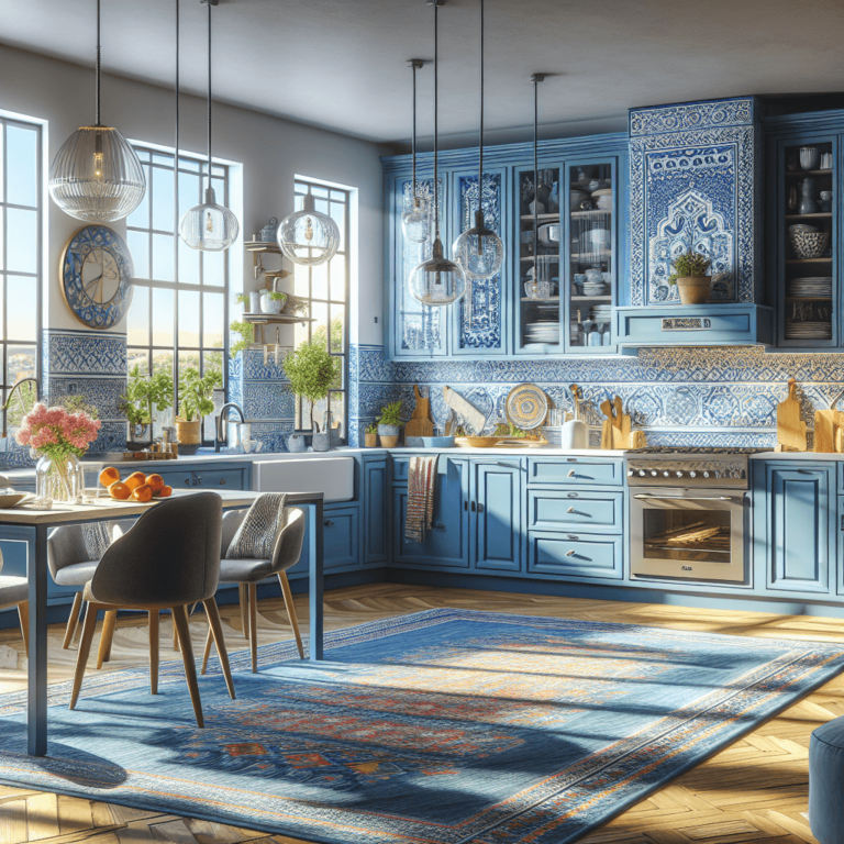 blaue Boho Style Küche-Frankfurt am Main