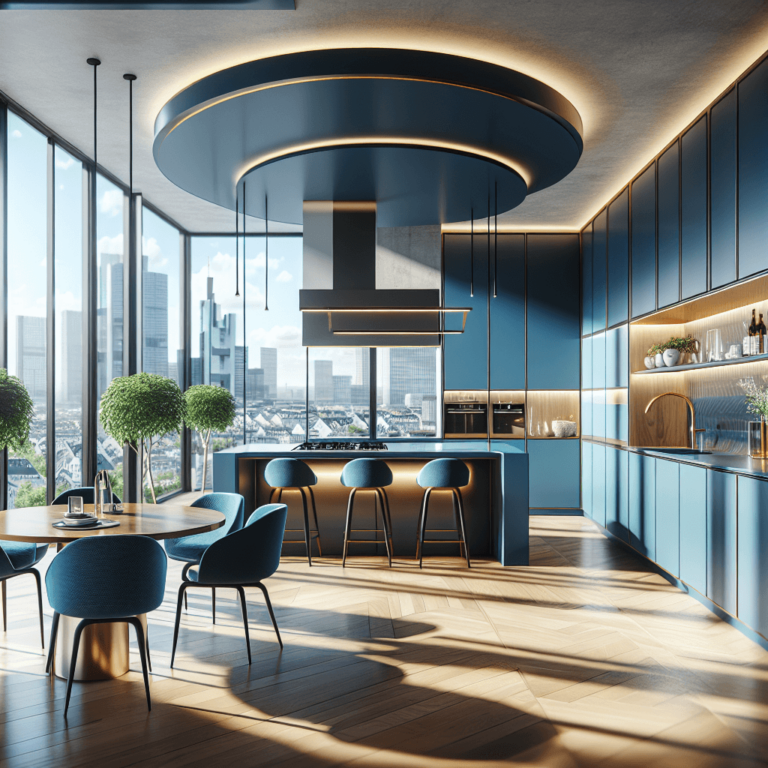 blaue Design Küche-Frankfurt am Main