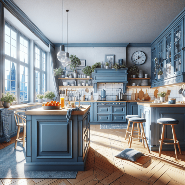 blaue Landhausküche-Frankfurt am Main