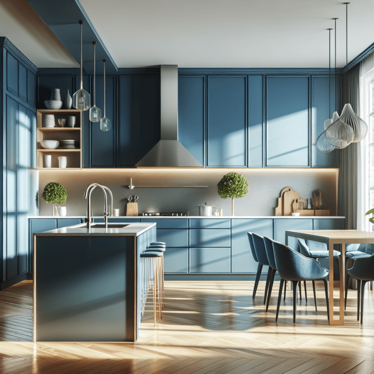 blaue Singleküche-Frankfurt am Main