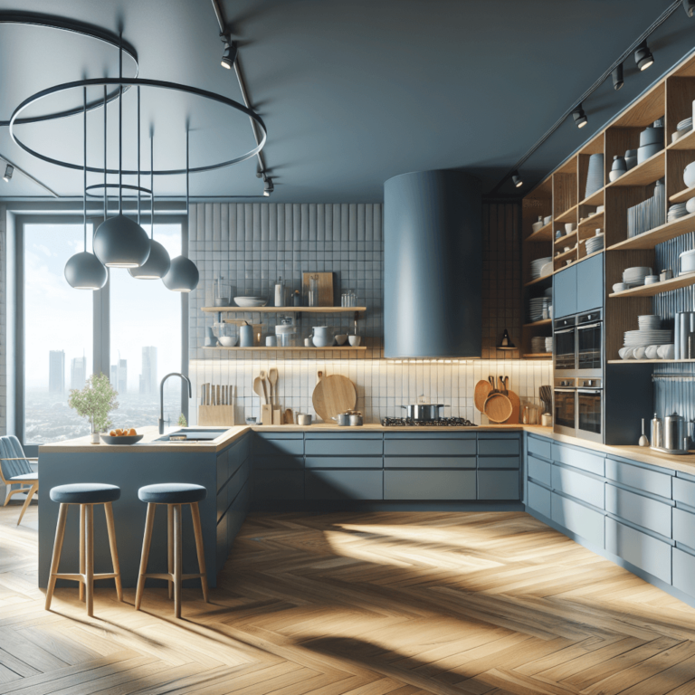 blaugraue Komplett Küche-Frankfurt am Main