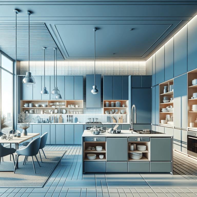 blaugraue Modulare Küche-Frankfurt am Main