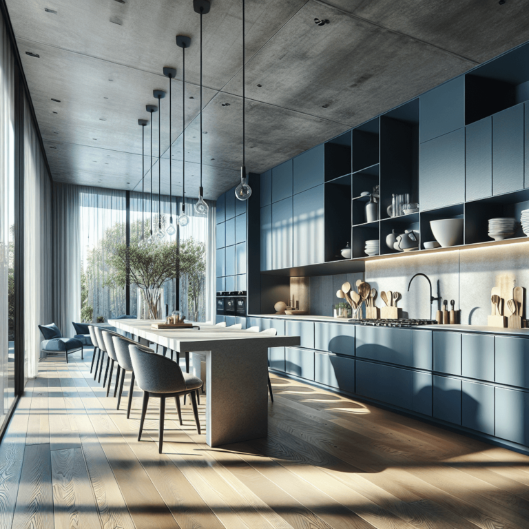 blaugraue Rondell Küche-Frankfurt am Main