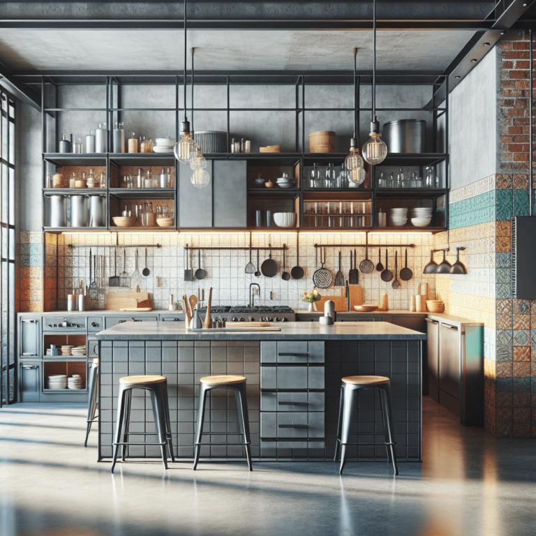 bunte Industrial Style Küche-Frankfurt am Main