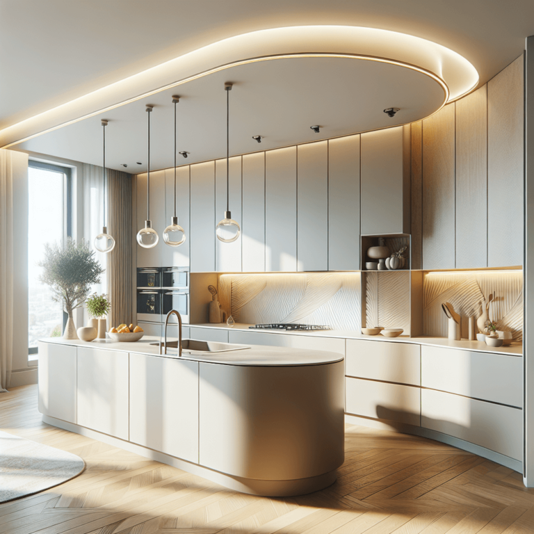 cremefarbene Küche in U-Form-Frankfurt am Main