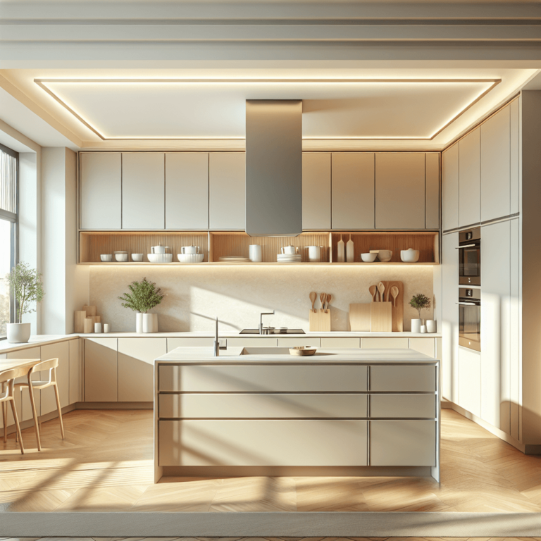 cremefarbene Minimalismus Küche-Frankfurt am Main