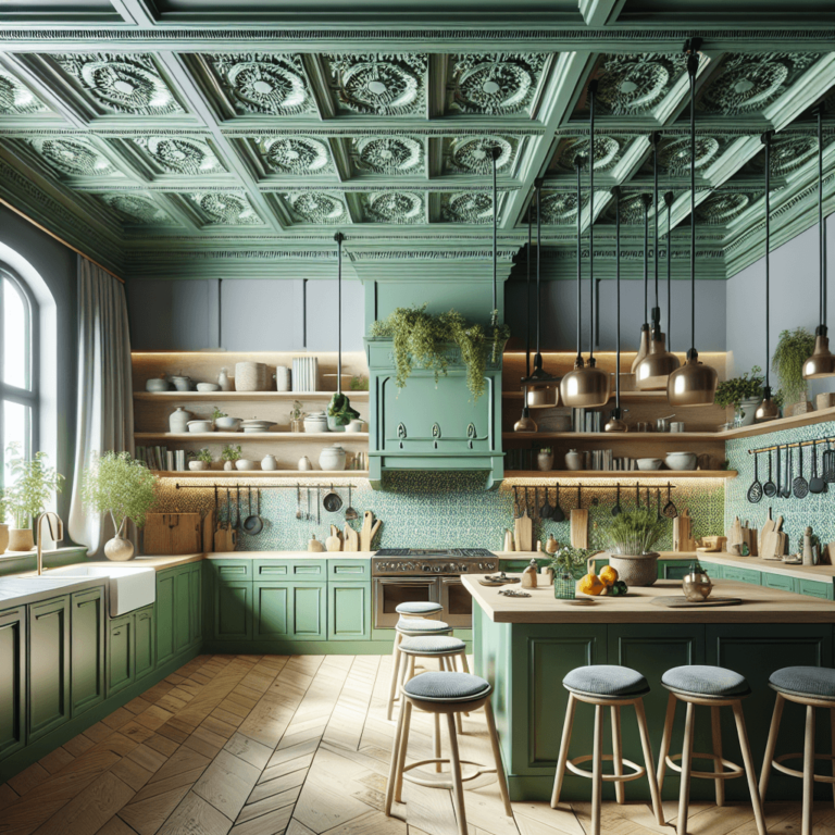 grüne Boho Style Küche-Frankfurt am Main