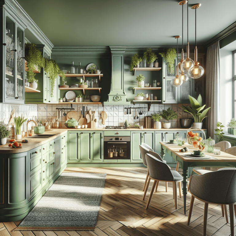 grüne Küche im Shabby Chic Stil-Frankfurt am Main