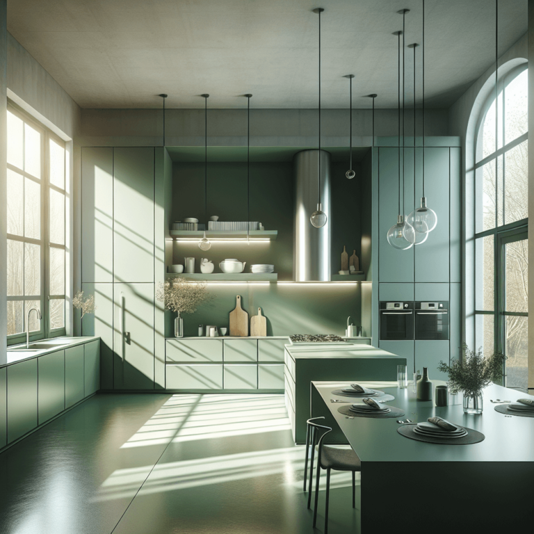 grüne Minimalismus Küche-Frankfurt am Main
