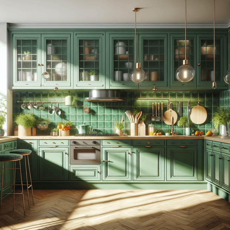 grüne Retro Küche-Frankfurt am Main