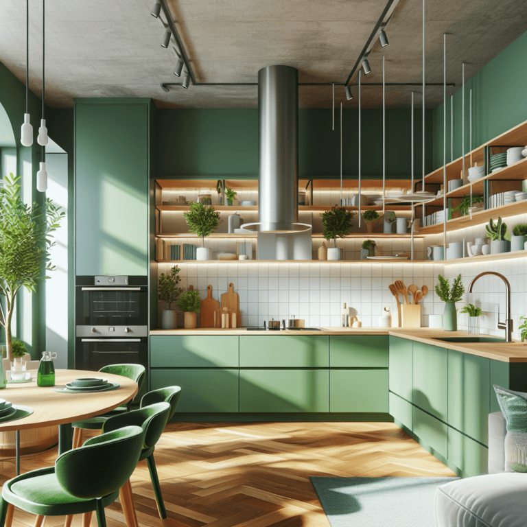 grüne Wohnküche-Frankfurt am Main