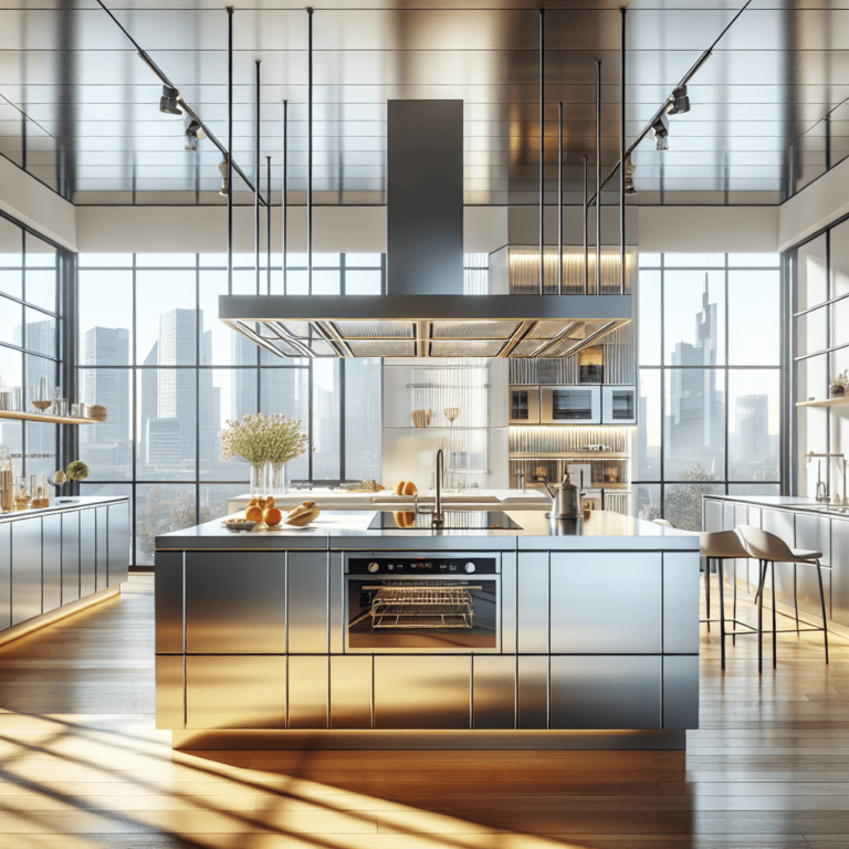 hochglanz Küche mit Stahlakzenten-Frankfurt am Main