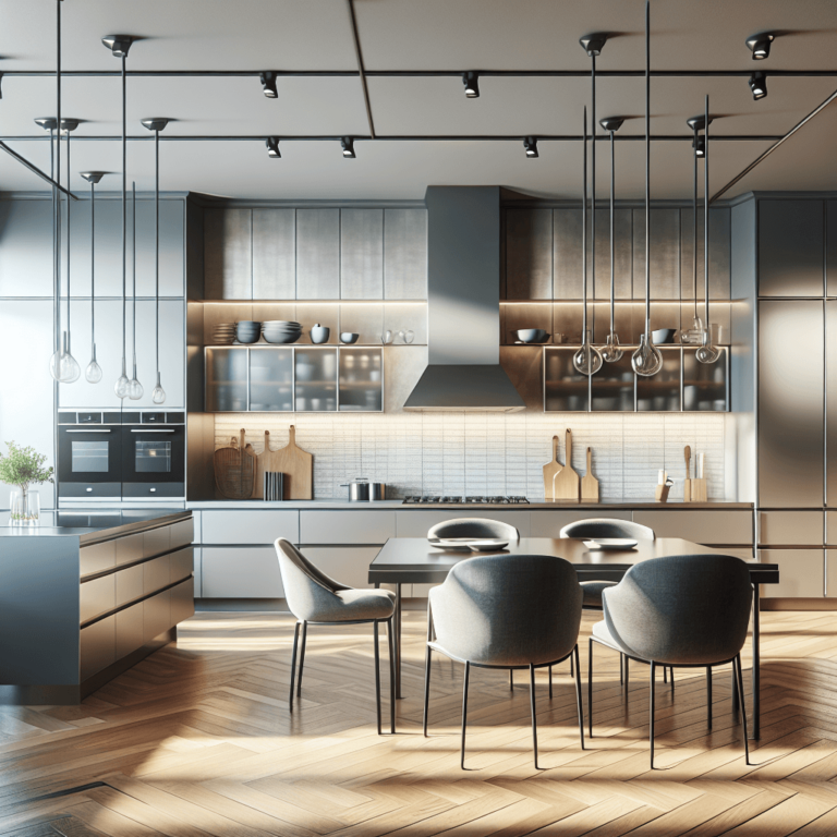 matte Küche mit Stahlakzenten-Frankfurt am Main