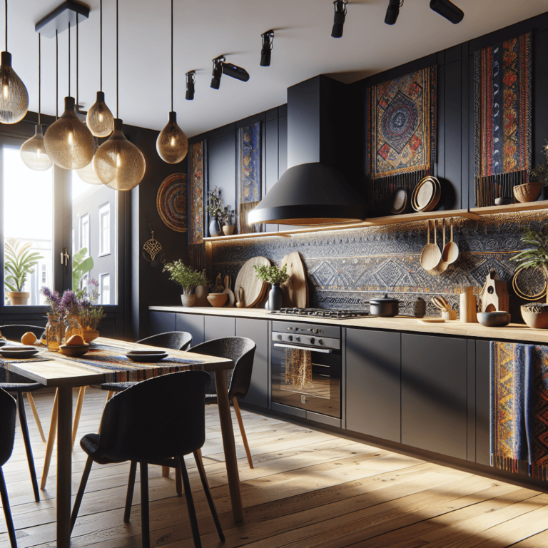 schwarze Boho Style Küche-Frankfurt am Main