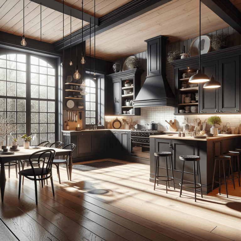 schwarze Landhausküche-Frankfurt am Main