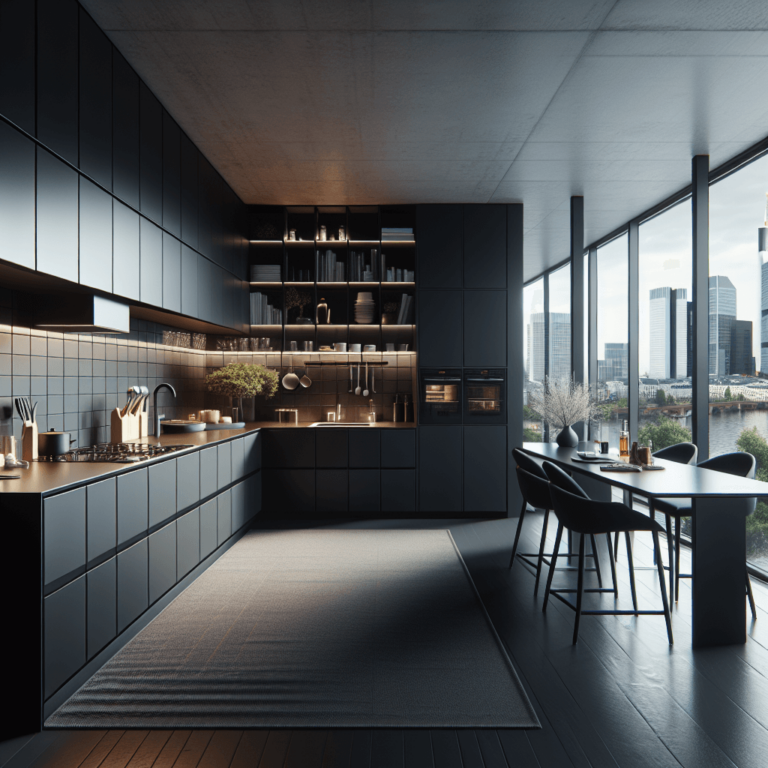 schwarze Modulare Küche-Frankfurt am Main
