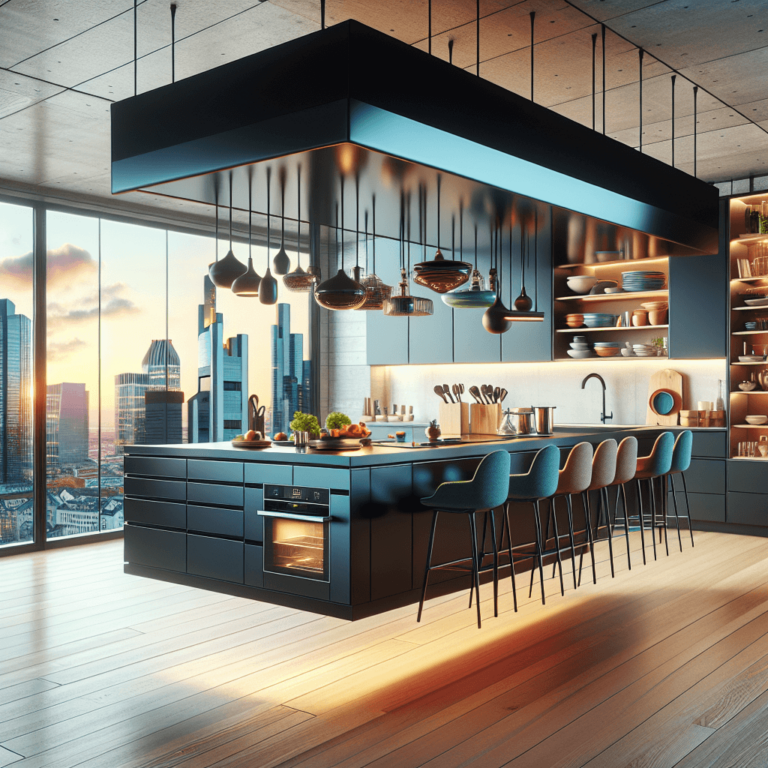 schwarze Schwebende Küche-Frankfurt am Main