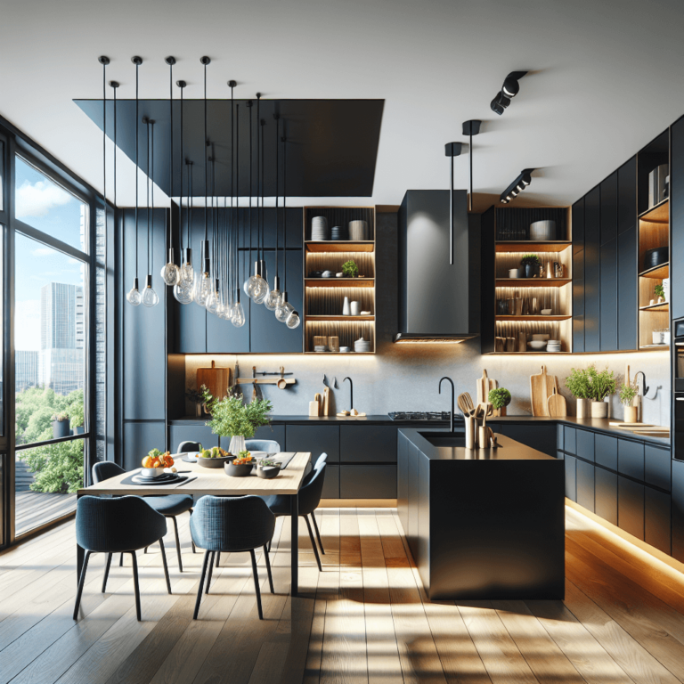 schwarze Singleküche-Frankfurt am Main