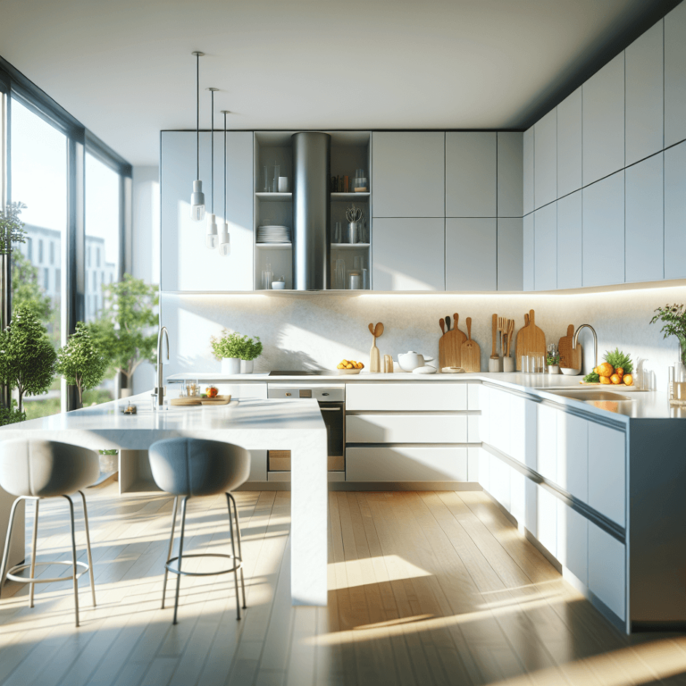 weiße Barrierefreie Küche-Frankfurt am Main