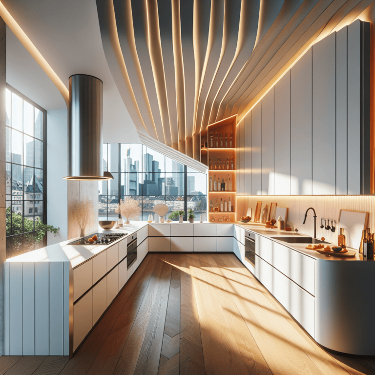 weiße Küche für Dachschräge-Frankfurt am Main