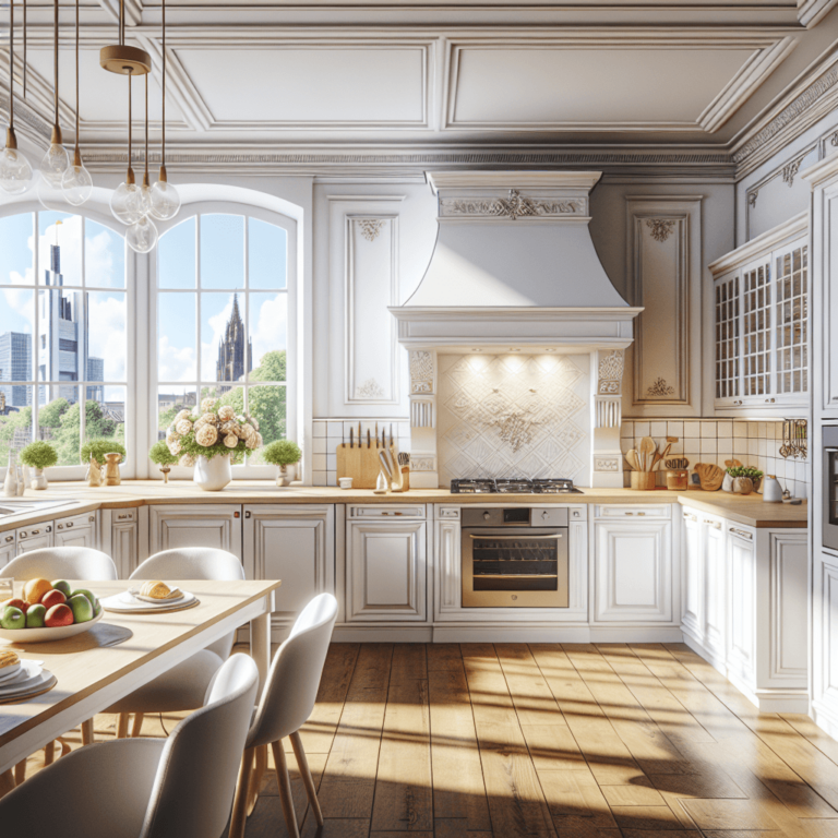 weiße Küche im Shabby Chic Stil-Frankfurt am Main