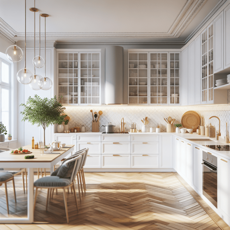 weiße Küche im skandinavischen Stil-Frankfurt am Main