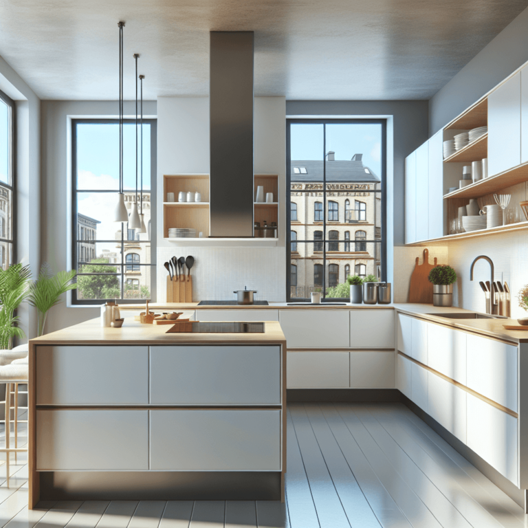 weiße Küche in L-Form-Frankfurt am Main