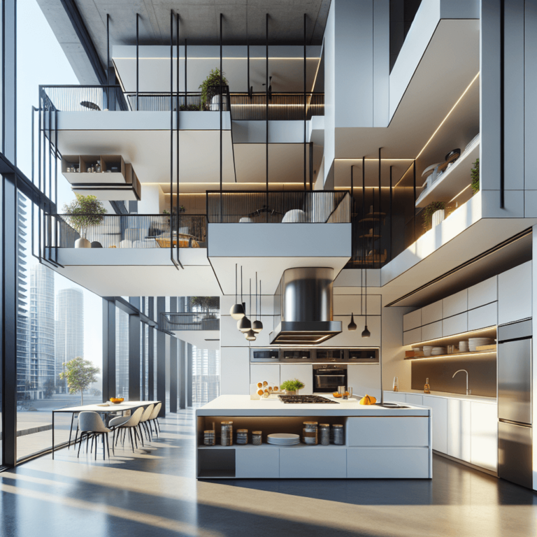 weiße Schwebende Küche-Frankfurt am Main