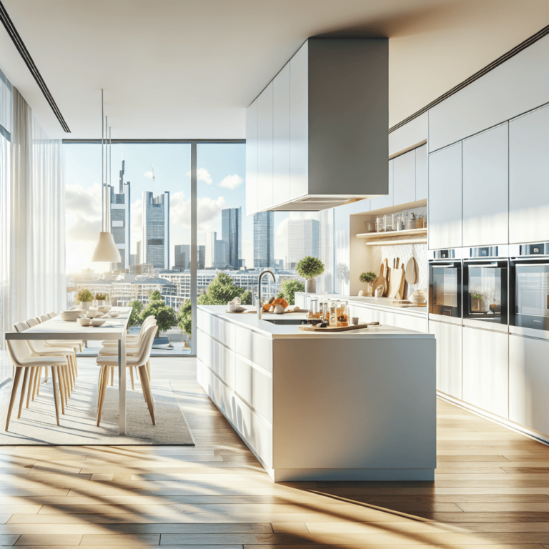 weiße Wohnküche-Frankfurt am Main